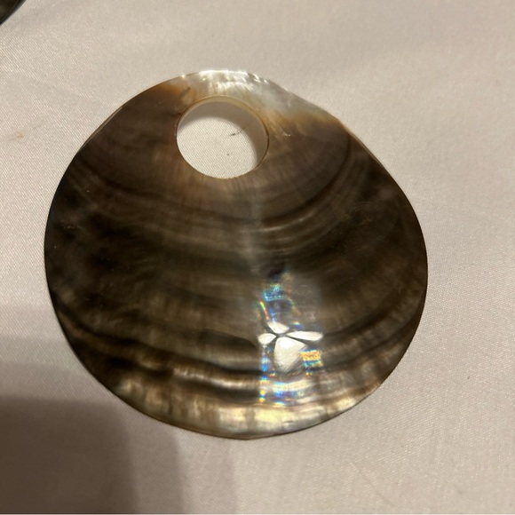 Natural Polished Mother Of Pearl Sea Shell Pendant Charm For Necklace Craft new - Picture 3 of 12